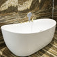 Freestanding Oval White Bath Soaking Handles Included Bathtub Clearhalo 'Bathroom Remodel & Bathroom Fixtures' 'Bathtubs' 'Home Improvement' 'home_improvement' 'home_improvement_bathtubs' 'Showers & Bathtubs' 6889883