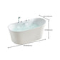 White Acrylic Freestanding Bathtub Oval Modern Handles Included Bath Clearhalo 'Bathroom Remodel & Bathroom Fixtures' 'Bathtubs' 'Home Improvement' 'home_improvement' 'home_improvement_bathtubs' 'Showers & Bathtubs' 6889905