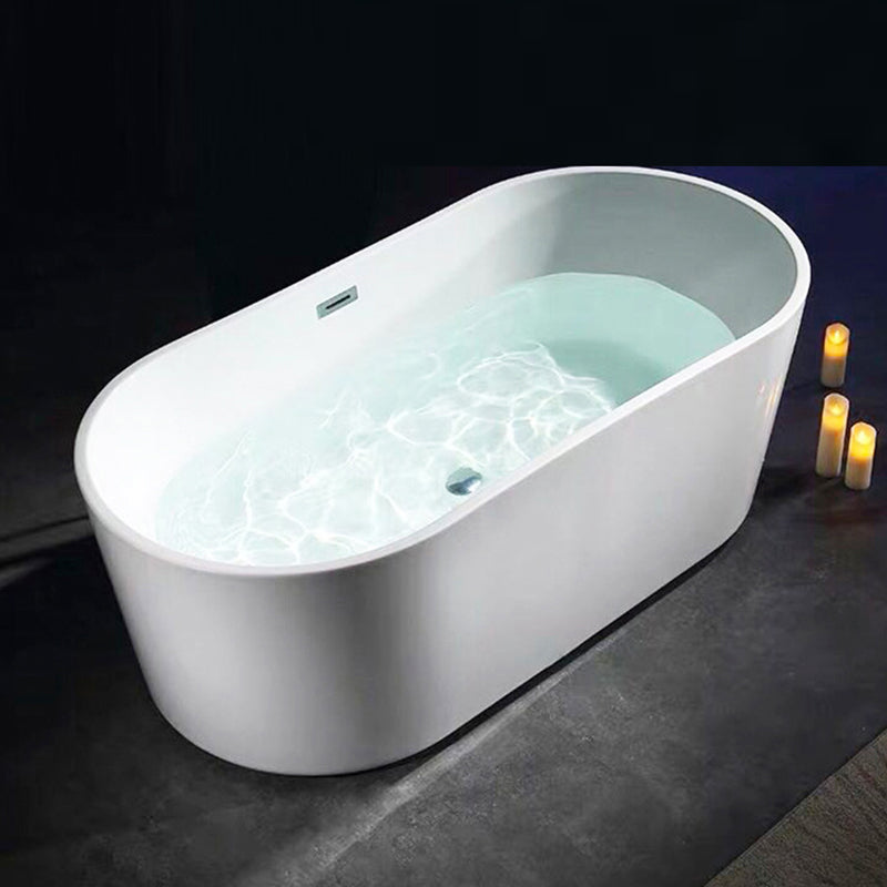 Soaking Bathtub Antique Finish Back to Wall Acrylic Bath Tub 55"L x 30"W x 24"H Clearhalo 'Bathroom Remodel & Bathroom Fixtures' 'Bathtubs' 'Home Improvement' 'home_improvement' 'home_improvement_bathtubs' 'Showers & Bathtubs' 6889910