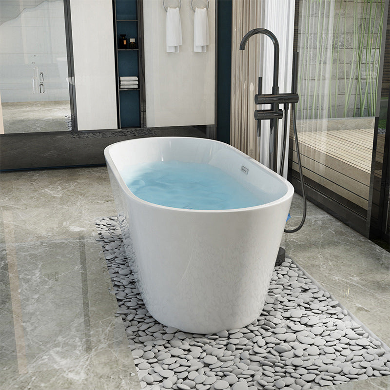 Soaking Bathtub Antique Finish Back to Wall Acrylic Bath Tub 59"L x 30"W x 24"H Clearhalo 'Bathroom Remodel & Bathroom Fixtures' 'Bathtubs' 'Home Improvement' 'home_improvement' 'home_improvement_bathtubs' 'Showers & Bathtubs' 6889912