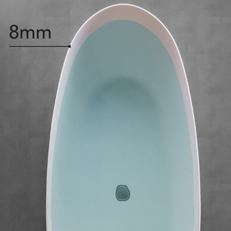Soaking Stone Bathtub Antique Finish Oval Back to Wall Bath Tub Clearhalo 'Bathroom Remodel & Bathroom Fixtures' 'Bathtubs' 'Home Improvement' 'home_improvement' 'home_improvement_bathtubs' 'Showers & Bathtubs' 6889930