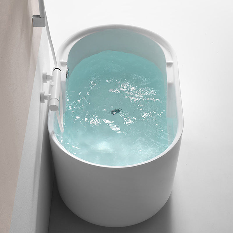 Modern Acrylic Bathtub Freestanding Soaking Tub , 27.56-inch Wide 39"L x 28"W x 23"H Overflow Hole Included Clearhalo 'Bathroom Remodel & Bathroom Fixtures' 'Bathtubs' 'Home Improvement' 'home_improvement' 'home_improvement_bathtubs' 'Showers & Bathtubs' 6889989