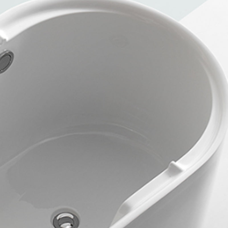 Modern Acrylic Bathtub Freestanding Soaking Tub , 27.56-inch Wide Clearhalo 'Bathroom Remodel & Bathroom Fixtures' 'Bathtubs' 'Home Improvement' 'home_improvement' 'home_improvement_bathtubs' 'Showers & Bathtubs' 6889993