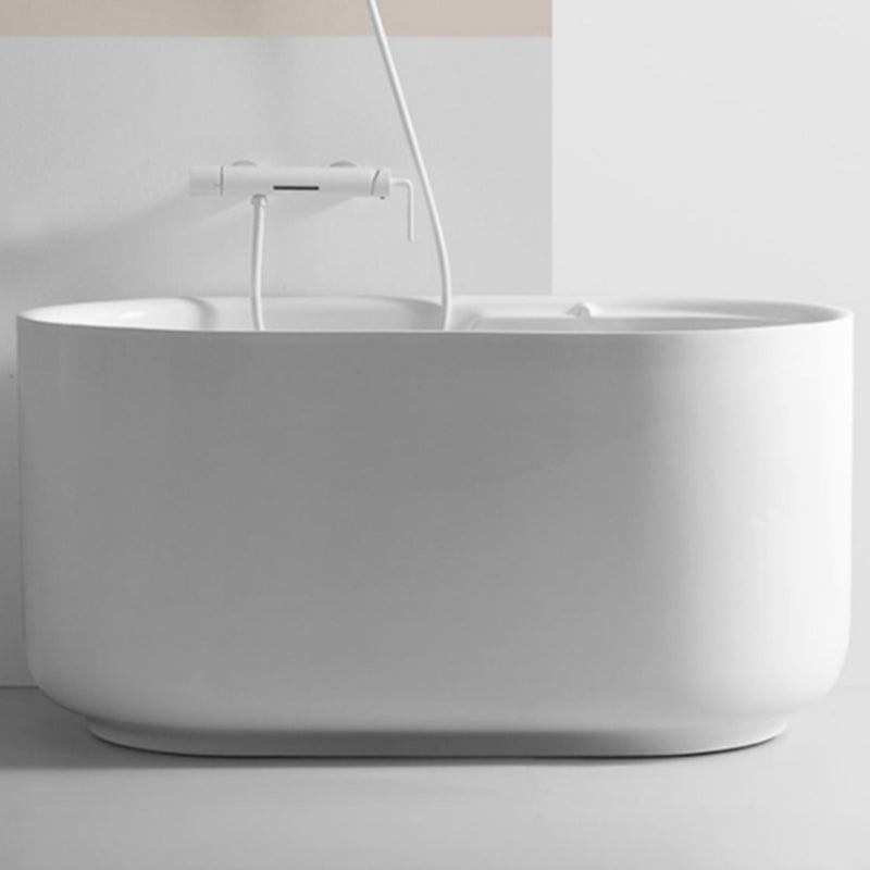 Modern Acrylic Bathtub Freestanding Soaking Tub , 27.56-inch Wide Clearhalo 'Bathroom Remodel & Bathroom Fixtures' 'Bathtubs' 'Home Improvement' 'home_improvement' 'home_improvement_bathtubs' 'Showers & Bathtubs' 6889994