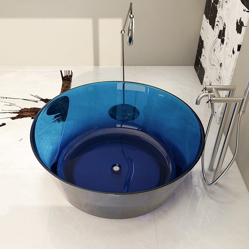 Modern Soaking Bathtub Antique Finish Round Freestanding Bath Tub Clearhalo 'Bathroom Remodel & Bathroom Fixtures' 'Bathtubs' 'Home Improvement' 'home_improvement' 'home_improvement_bathtubs' 'Showers & Bathtubs' 6890021