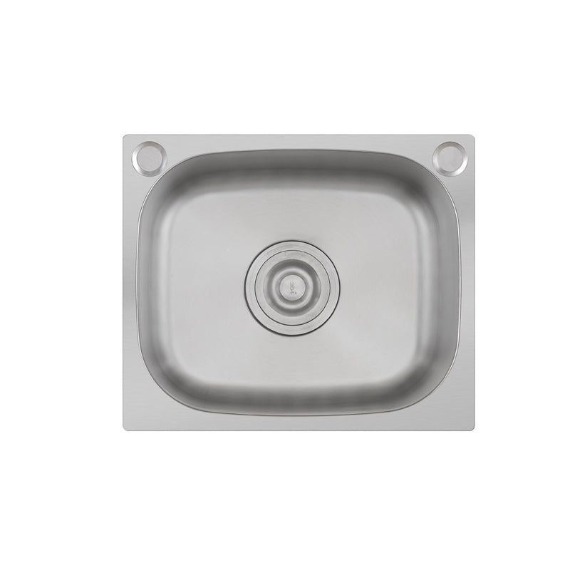 Scratchproof Kitchen Sink Stainless Steel 1 Holes Drop-In Kitchen Sink Only Stainless Steel 304 15"L x 13"W x 8"H Clearhalo 'Home Improvement' 'home_improvement' 'home_improvement_kitchen_sinks' 'Kitchen Remodel & Kitchen Fixtures' 'Kitchen Sinks & Faucet Components' 'Kitchen Sinks' 'kitchen_sinks' 6890242