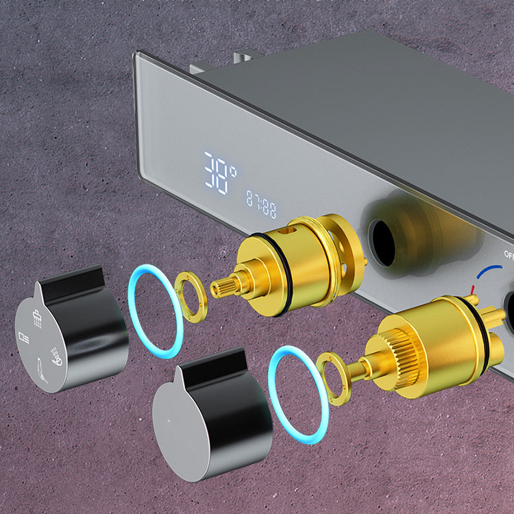 Shower System Rain Shower Head Massage/Jet Handheld Shower Trim Clearhalo 'Bathroom Remodel & Bathroom Fixtures' 'Home Improvement' 'home_improvement' 'home_improvement_shower_faucets' 'Shower Faucets & Systems' 'shower_faucets' 'Showers & Bathtubs Plumbing' 'Showers & Bathtubs' 6890282