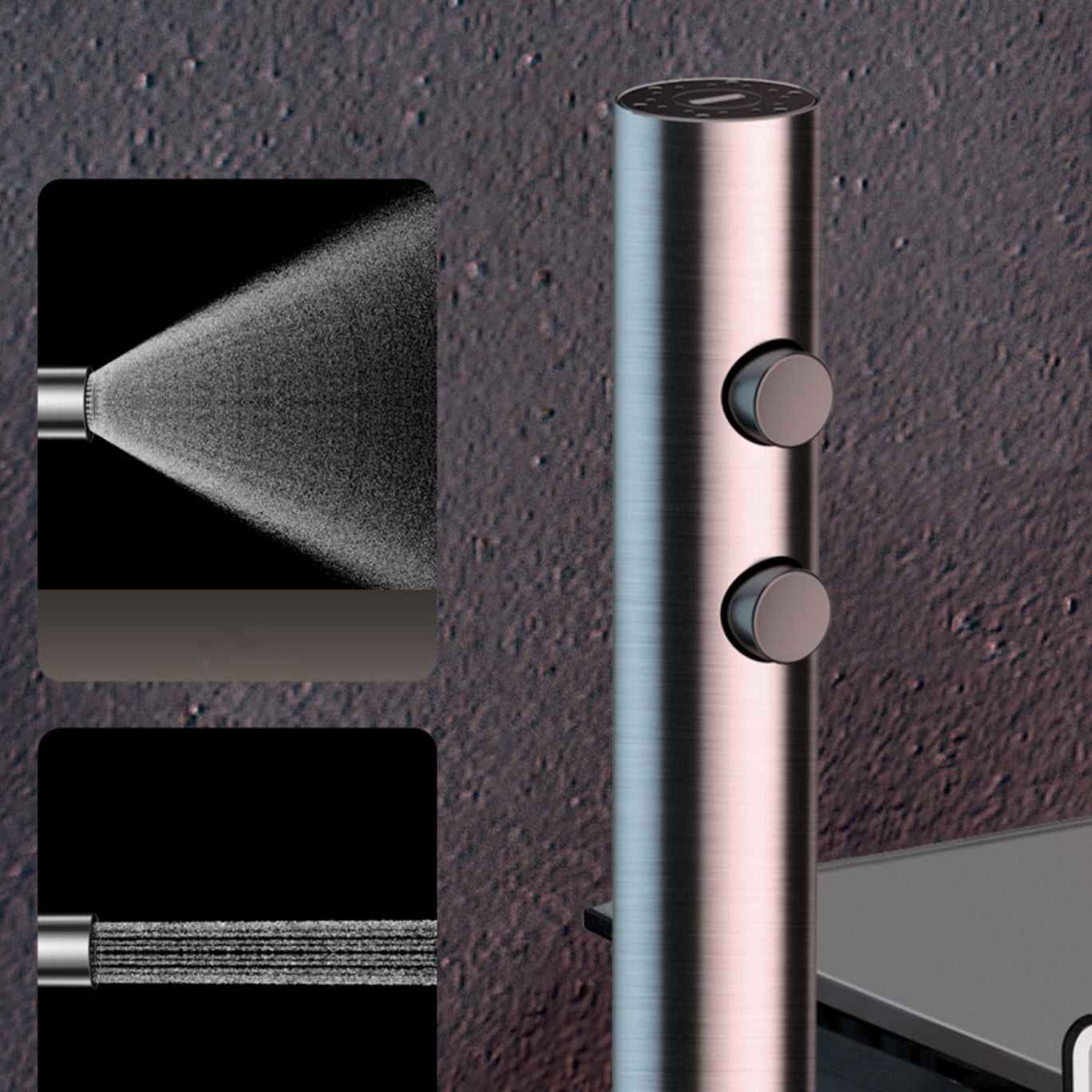 Shower System Rain Shower Head Massage/Jet Handheld Shower Trim Clearhalo 'Bathroom Remodel & Bathroom Fixtures' 'Home Improvement' 'home_improvement' 'home_improvement_shower_faucets' 'Shower Faucets & Systems' 'shower_faucets' 'Showers & Bathtubs Plumbing' 'Showers & Bathtubs' 6890287