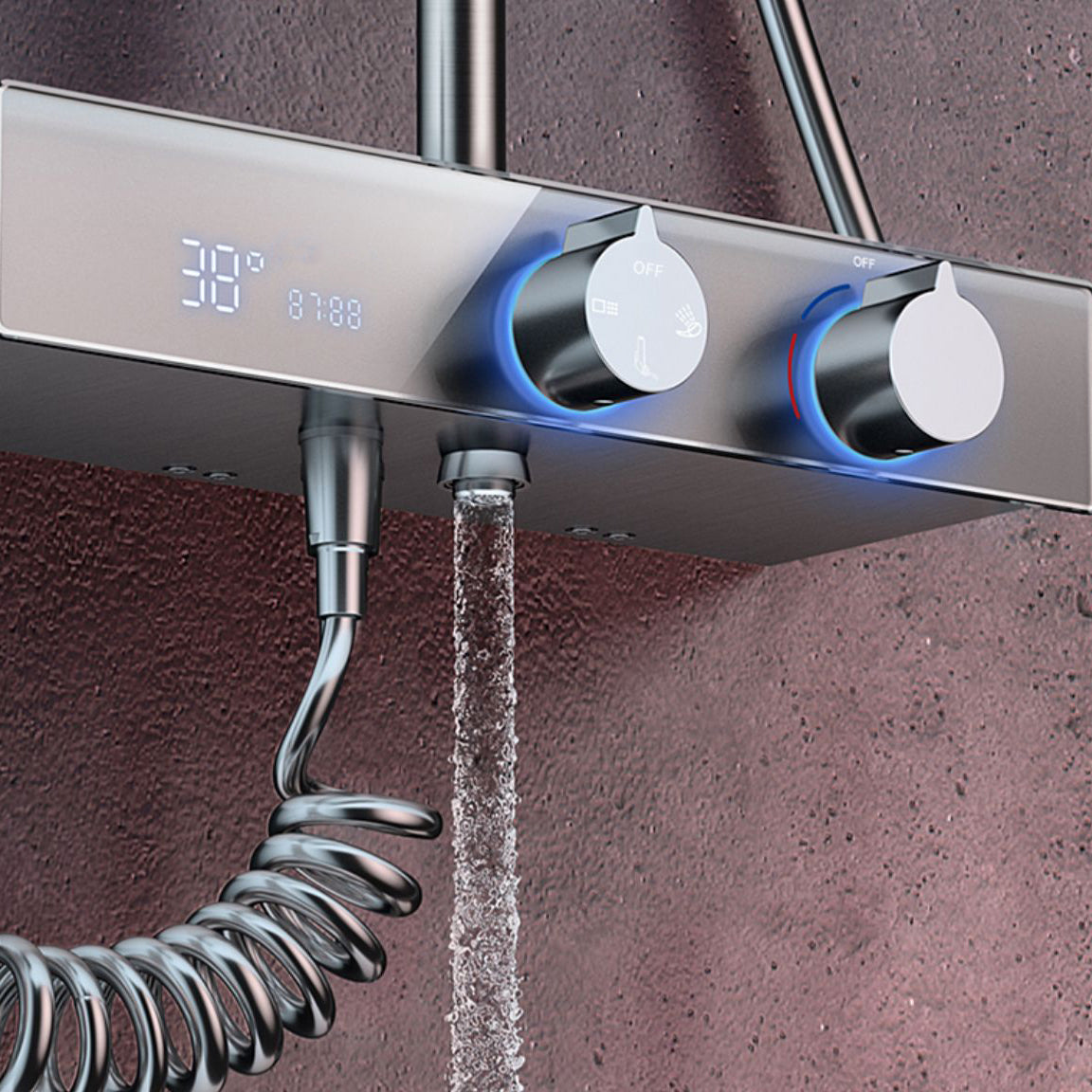 Shower System Rain Shower Head Massage/Jet Handheld Shower Trim Clearhalo 'Bathroom Remodel & Bathroom Fixtures' 'Home Improvement' 'home_improvement' 'home_improvement_shower_faucets' 'Shower Faucets & Systems' 'shower_faucets' 'Showers & Bathtubs Plumbing' 'Showers & Bathtubs' 6890289