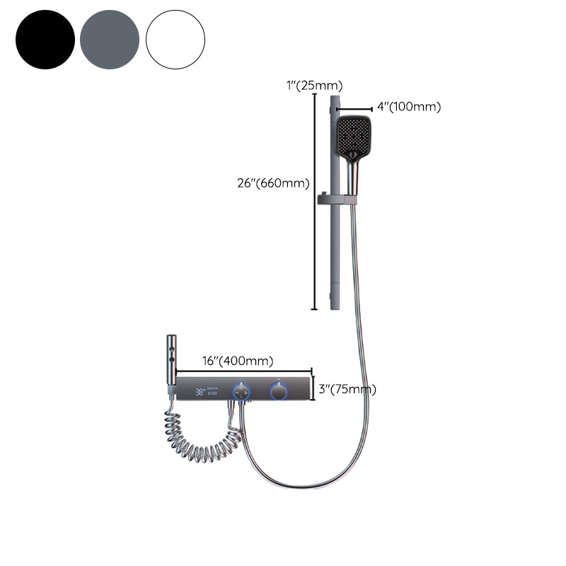 Shower System Rain Shower Head Massage/Jet Handheld Shower Trim Clearhalo 'Bathroom Remodel & Bathroom Fixtures' 'Home Improvement' 'home_improvement' 'home_improvement_shower_faucets' 'Shower Faucets & Systems' 'shower_faucets' 'Showers & Bathtubs Plumbing' 'Showers & Bathtubs' 6890303