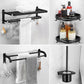 Matte Black Bathroom Hardware Set Modern Bathroom Accessories Hardware Set 5-Piece Set (Towel Bar) Clearhalo 'Bathroom Hardware Sets' 'Bathroom Hardware' 'Bathroom Remodel & Bathroom Fixtures' 'bathroom_hardware_sets' 'Home Improvement' 'home_improvement' 'home_improvement_bathroom_hardware_sets' 6893122