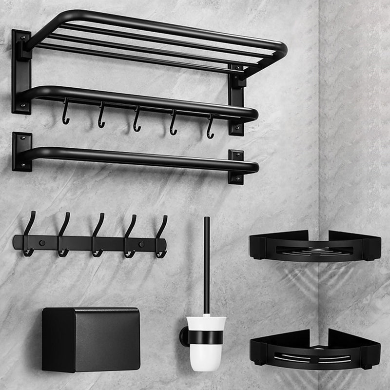 Matte Black Bathroom Hardware Set Modern Bathroom Accessories Hardware Set  - Clearhalo