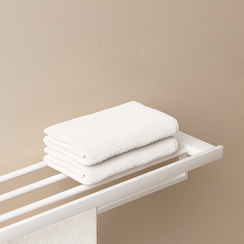 Modern White Bathroom Accessory Set Stainless Steel Bath Hardware Set Clearhalo 'Bathroom Hardware Sets' 'Bathroom Hardware' 'Bathroom Remodel & Bathroom Fixtures' 'bathroom_hardware_sets' 'Home Improvement' 'home_improvement' 'home_improvement_bathroom_hardware_sets' 6893176