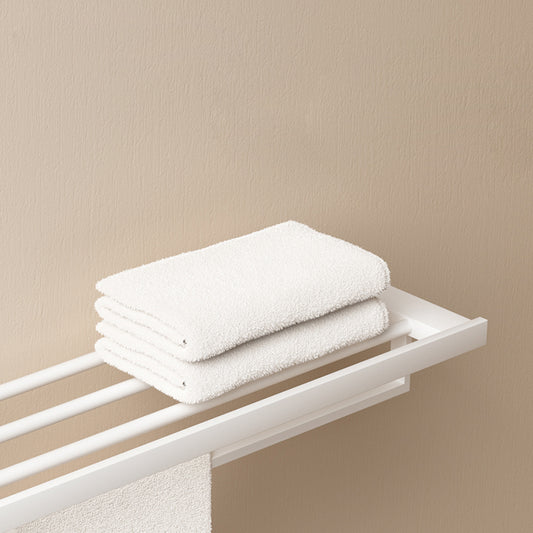 Modern White Bathroom Accessory Set Stainless Steel Bath Hardware Set Clearhalo 'Bathroom Hardware Sets' 'Bathroom Hardware' 'Bathroom Remodel & Bathroom Fixtures' 'bathroom_hardware_sets' 'Home Improvement' 'home_improvement' 'home_improvement_bathroom_hardware_sets' 6893176