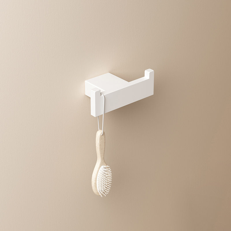 Modern White Bathroom Accessory Set Stainless Steel Bath Hardware Set Towel Robe Hook Clearhalo 'Bathroom Hardware Sets' 'Bathroom Hardware' 'Bathroom Remodel & Bathroom Fixtures' 'bathroom_hardware_sets' 'Home Improvement' 'home_improvement' 'home_improvement_bathroom_hardware_sets' 6893177