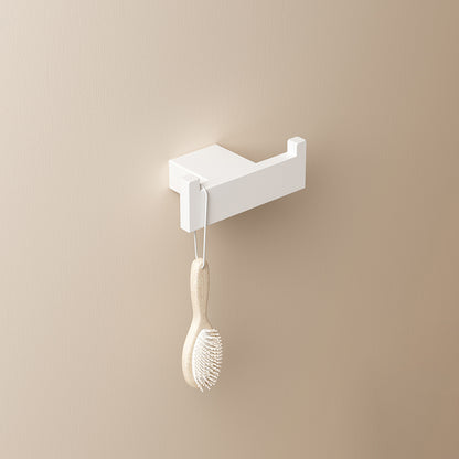 Modern White Bathroom Accessory Set Stainless Steel Bath Hardware Set Towel Robe Hook Clearhalo 'Bathroom Hardware Sets' 'Bathroom Hardware' 'Bathroom Remodel & Bathroom Fixtures' 'bathroom_hardware_sets' 'Home Improvement' 'home_improvement' 'home_improvement_bathroom_hardware_sets' 6893177