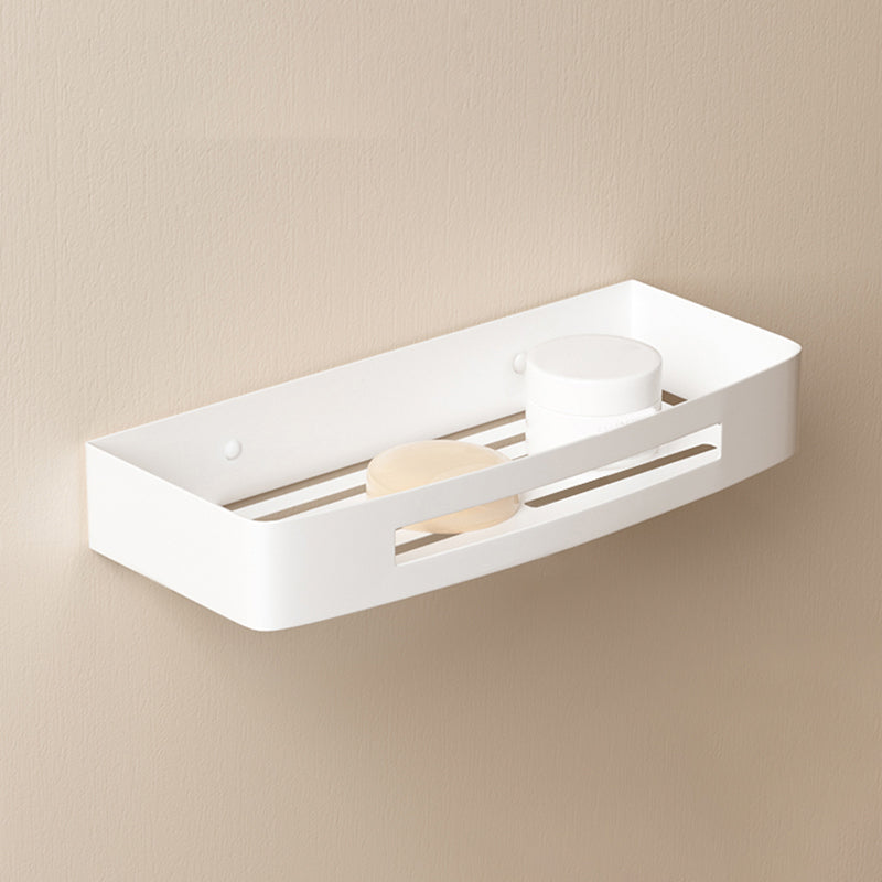 Modern White Bathroom Accessory Set Stainless Steel Bath Hardware Set Square Bath Shelf Clearhalo 'Bathroom Hardware Sets' 'Bathroom Hardware' 'Bathroom Remodel & Bathroom Fixtures' 'bathroom_hardware_sets' 'Home Improvement' 'home_improvement' 'home_improvement_bathroom_hardware_sets' 6893178
