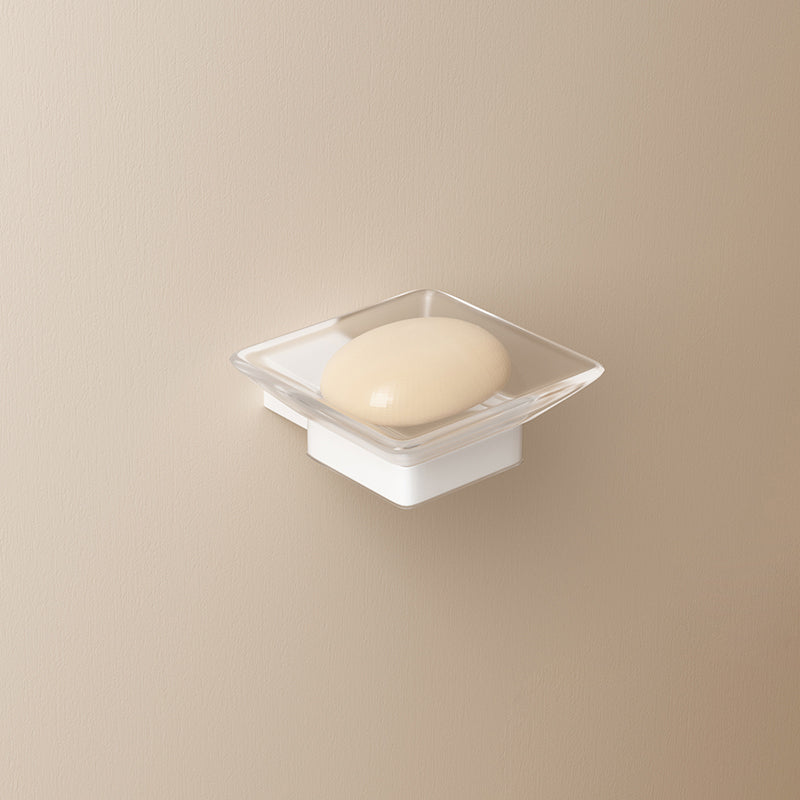 Modern White Bathroom Accessory Set Stainless Steel Bath Hardware Set Soap Dish Clearhalo 'Bathroom Hardware Sets' 'Bathroom Hardware' 'Bathroom Remodel & Bathroom Fixtures' 'bathroom_hardware_sets' 'Home Improvement' 'home_improvement' 'home_improvement_bathroom_hardware_sets' 6893181