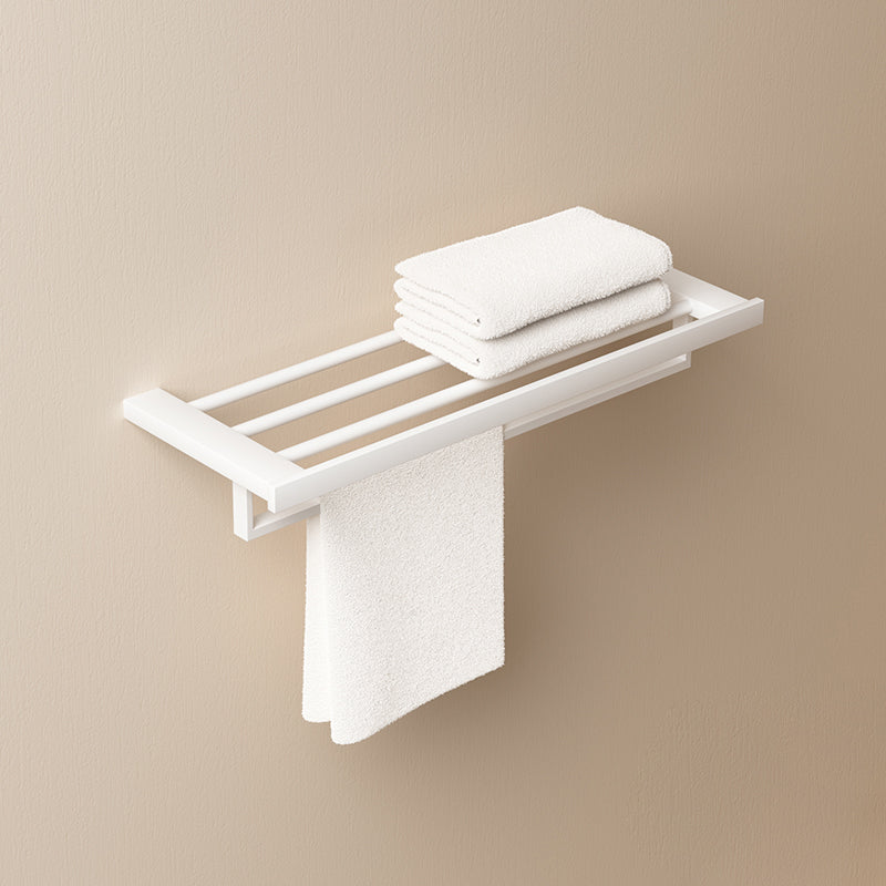 Modern White Bathroom Accessory Set Stainless Steel Bath Hardware Set Towel Rack Clearhalo 'Bathroom Hardware Sets' 'Bathroom Hardware' 'Bathroom Remodel & Bathroom Fixtures' 'bathroom_hardware_sets' 'Home Improvement' 'home_improvement' 'home_improvement_bathroom_hardware_sets' 6893186