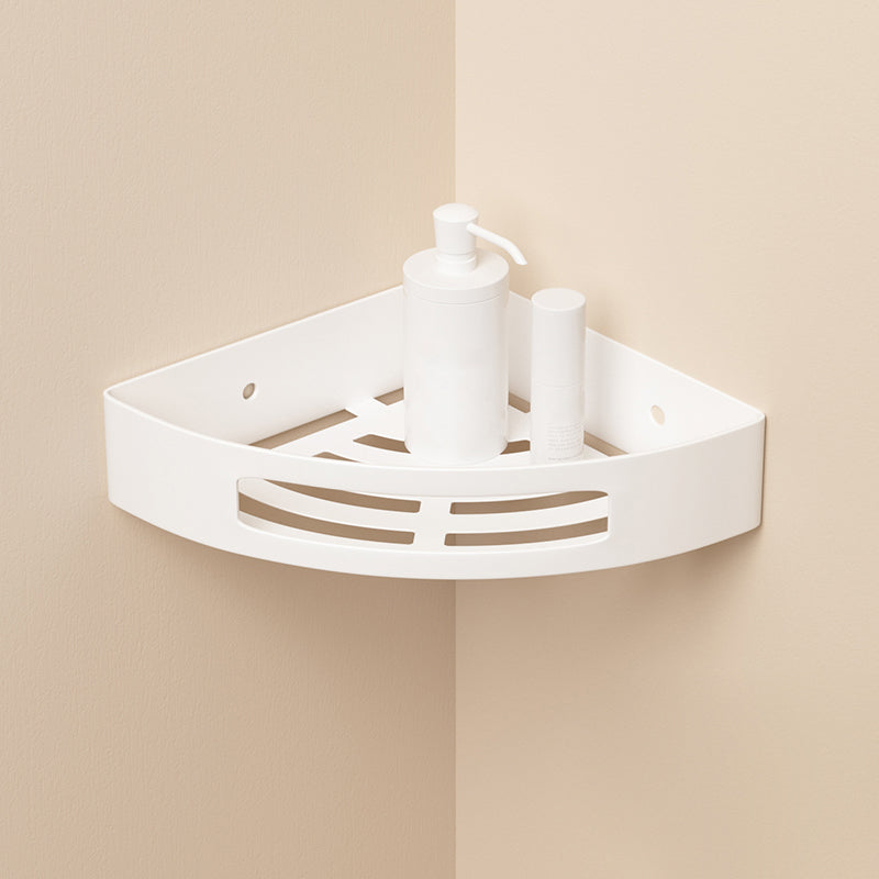 Modern White Bathroom Accessory Set Stainless Steel Bath Hardware Set Triangular Bath Shelf Clearhalo 'Bathroom Hardware Sets' 'Bathroom Hardware' 'Bathroom Remodel & Bathroom Fixtures' 'bathroom_hardware_sets' 'Home Improvement' 'home_improvement' 'home_improvement_bathroom_hardware_sets' 6893188