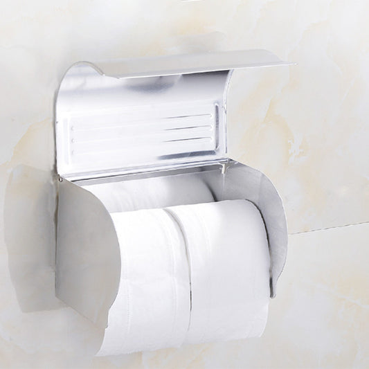 Modern Stainless Steel Paper Holder Bath Shelf Bathroom Accessory Kit Clearhalo 'Bathroom Hardware Sets' 'Bathroom Hardware' 'Bathroom Remodel & Bathroom Fixtures' 'bathroom_hardware_sets' 'Home Improvement' 'home_improvement' 'home_improvement_bathroom_hardware_sets' 6893362