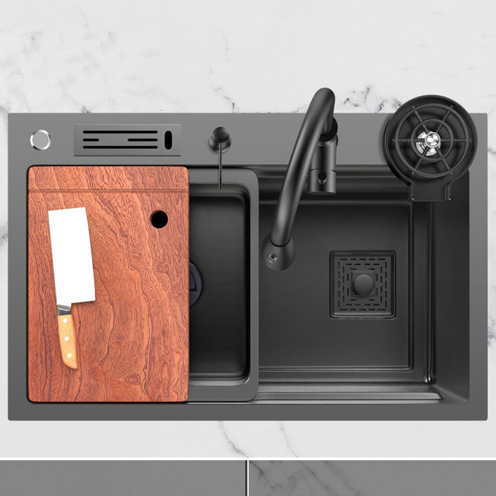 Classic Single Basin Sink Stainless Steel Faucet Sink with Soap Dispenser Clearhalo 'Home Improvement' 'home_improvement' 'home_improvement_kitchen_sinks' 'Kitchen Remodel & Kitchen Fixtures' 'Kitchen Sinks & Faucet Components' 'Kitchen Sinks' 'kitchen_sinks' 6894553