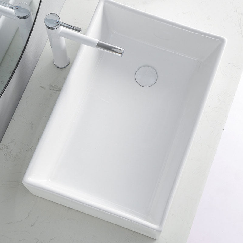 Rectangular Bathroom Sink Porcelain Trough Bathroom Sink(Not Included Faucets) Clearhalo 'Bathroom Remodel & Bathroom Fixtures' 'Bathroom Sinks & Faucet Components' 'Bathroom Sinks' 'bathroom_sink' 'Home Improvement' 'home_improvement' 'home_improvement_bathroom_sink' 6894577