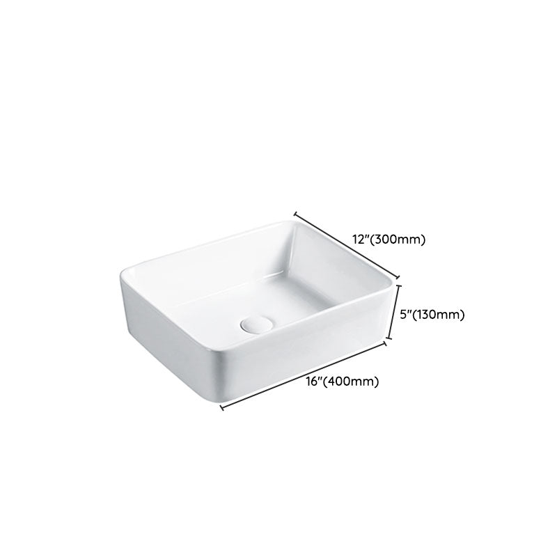 Modern Vessel Bathroom Sink Porcelain with Pop-Up Drain Vessel Sink without Faucet Clearhalo 'Bathroom Remodel & Bathroom Fixtures' 'Bathroom Sinks & Faucet Components' 'Bathroom Sinks' 'bathroom_sink' 'Home Improvement' 'home_improvement' 'home_improvement_bathroom_sink' 6894621