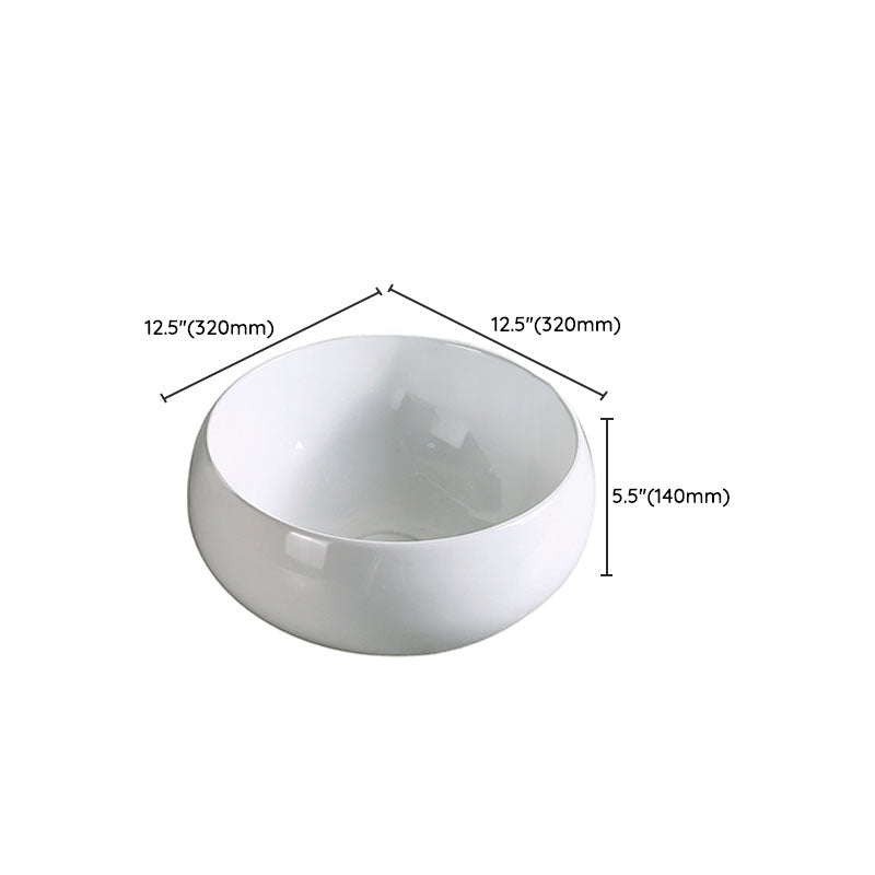 Modern Vessel Bathroom Sink Porcelain with Pop-Up Drain Vessel Sink without Faucet Clearhalo 'Bathroom Remodel & Bathroom Fixtures' 'Bathroom Sinks & Faucet Components' 'Bathroom Sinks' 'bathroom_sink' 'Home Improvement' 'home_improvement' 'home_improvement_bathroom_sink' 6894624