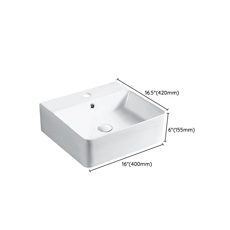 Modern Vessel Bathroom Sink Porcelain with Pop-Up Drain Vessel Sink without Faucet Clearhalo 'Bathroom Remodel & Bathroom Fixtures' 'Bathroom Sinks & Faucet Components' 'Bathroom Sinks' 'bathroom_sink' 'Home Improvement' 'home_improvement' 'home_improvement_bathroom_sink' 6894625