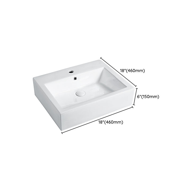 Modern Vessel Bathroom Sink Porcelain with Pop-Up Drain Vessel Sink without Faucet Clearhalo 'Bathroom Remodel & Bathroom Fixtures' 'Bathroom Sinks & Faucet Components' 'Bathroom Sinks' 'bathroom_sink' 'Home Improvement' 'home_improvement' 'home_improvement_bathroom_sink' 6894631