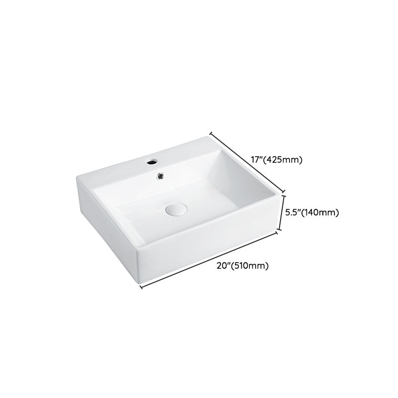 Modern Vessel Bathroom Sink Porcelain with Pop-Up Drain Vessel Sink without Faucet Clearhalo 'Bathroom Remodel & Bathroom Fixtures' 'Bathroom Sinks & Faucet Components' 'Bathroom Sinks' 'bathroom_sink' 'Home Improvement' 'home_improvement' 'home_improvement_bathroom_sink' 6894632
