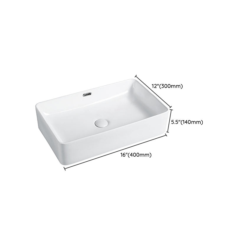 Modern Vessel Bathroom Sink Porcelain with Pop-Up Drain Vessel Sink without Faucet Clearhalo 'Bathroom Remodel & Bathroom Fixtures' 'Bathroom Sinks & Faucet Components' 'Bathroom Sinks' 'bathroom_sink' 'Home Improvement' 'home_improvement' 'home_improvement_bathroom_sink' 6894639