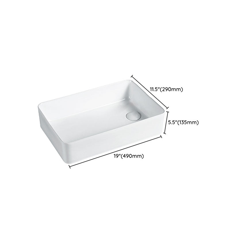Modern Vessel Bathroom Sink Porcelain with Pop-Up Drain Vessel Sink without Faucet Clearhalo 'Bathroom Remodel & Bathroom Fixtures' 'Bathroom Sinks & Faucet Components' 'Bathroom Sinks' 'bathroom_sink' 'Home Improvement' 'home_improvement' 'home_improvement_bathroom_sink' 6894641