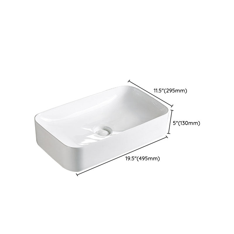 Modern Vessel Bathroom Sink Porcelain with Pop-Up Drain Vessel Sink without Faucet Clearhalo 'Bathroom Remodel & Bathroom Fixtures' 'Bathroom Sinks & Faucet Components' 'Bathroom Sinks' 'bathroom_sink' 'Home Improvement' 'home_improvement' 'home_improvement_bathroom_sink' 6894643