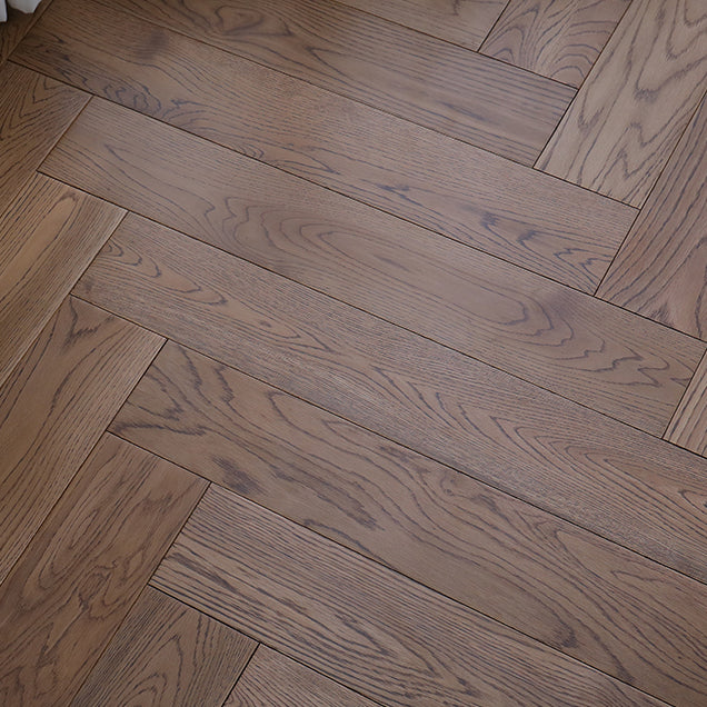 Modern Solid Wood Flooring Pure Color Interlocking Plank Flooring Brown Clearhalo 'Flooring 'Hardwood Flooring' 'hardwood_flooring' 'Home Improvement' 'home_improvement' 'home_improvement_hardwood_flooring' Walls and Ceiling' 6894896