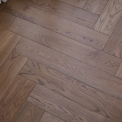 Modern Solid Wood Flooring Pure Color Interlocking Plank Flooring Brown Clearhalo 'Flooring 'Hardwood Flooring' 'hardwood_flooring' 'Home Improvement' 'home_improvement' 'home_improvement_hardwood_flooring' Walls and Ceiling' 6894896