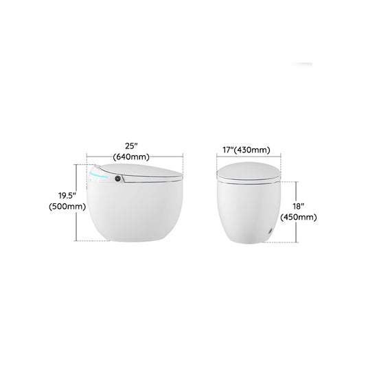 Contemporary Smart Bidet White Ceramic Round Dryer Floor Mount Bidet Clearhalo 'Bathroom Remodel & Bathroom Fixtures' 'Bidets' 'Home Improvement' 'home_improvement' 'home_improvement_bidets' 'Toilets & Bidets' 6895074