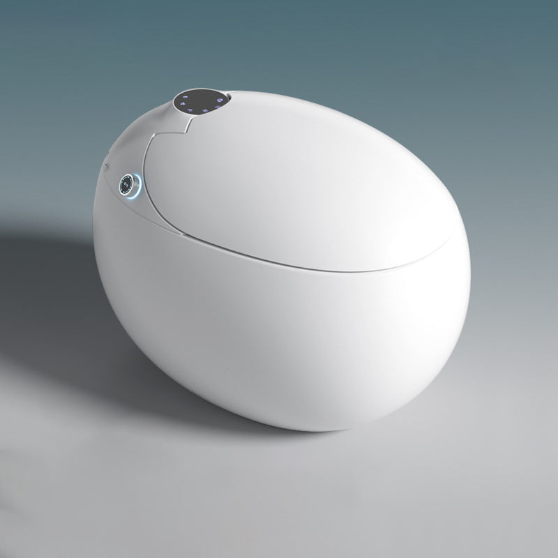 Contemporary Heated Seat White Round Ceramic Floor Mount Bidet Clearhalo 'Bathroom Remodel & Bathroom Fixtures' 'Bidets' 'Home Improvement' 'home_improvement' 'home_improvement_bidets' 'Toilets & Bidets' 6895087