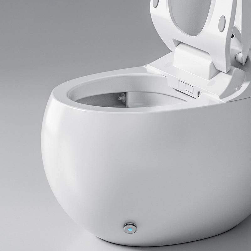 Contemporary Heated Seat White Round Ceramic Floor Mount Bidet Clearhalo 'Bathroom Remodel & Bathroom Fixtures' 'Bidets' 'Home Improvement' 'home_improvement' 'home_improvement_bidets' 'Toilets & Bidets' 6895094