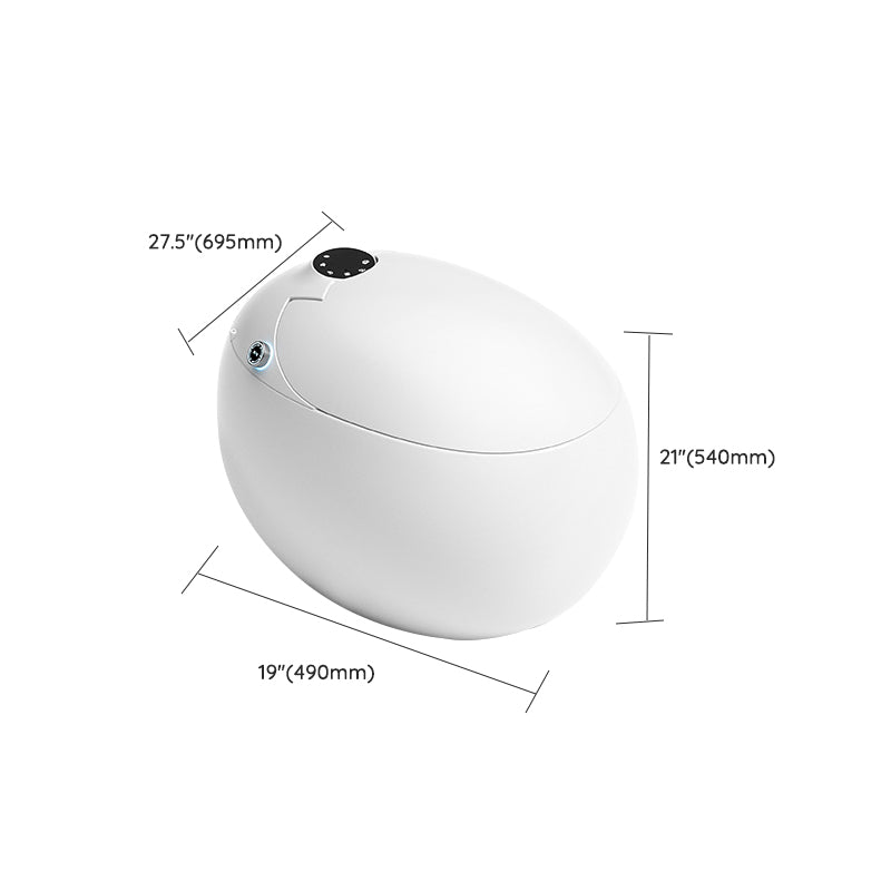 Contemporary Heated Seat White Round Ceramic Floor Mount Bidet Clearhalo 'Bathroom Remodel & Bathroom Fixtures' 'Bidets' 'Home Improvement' 'home_improvement' 'home_improvement_bidets' 'Toilets & Bidets' 6895095