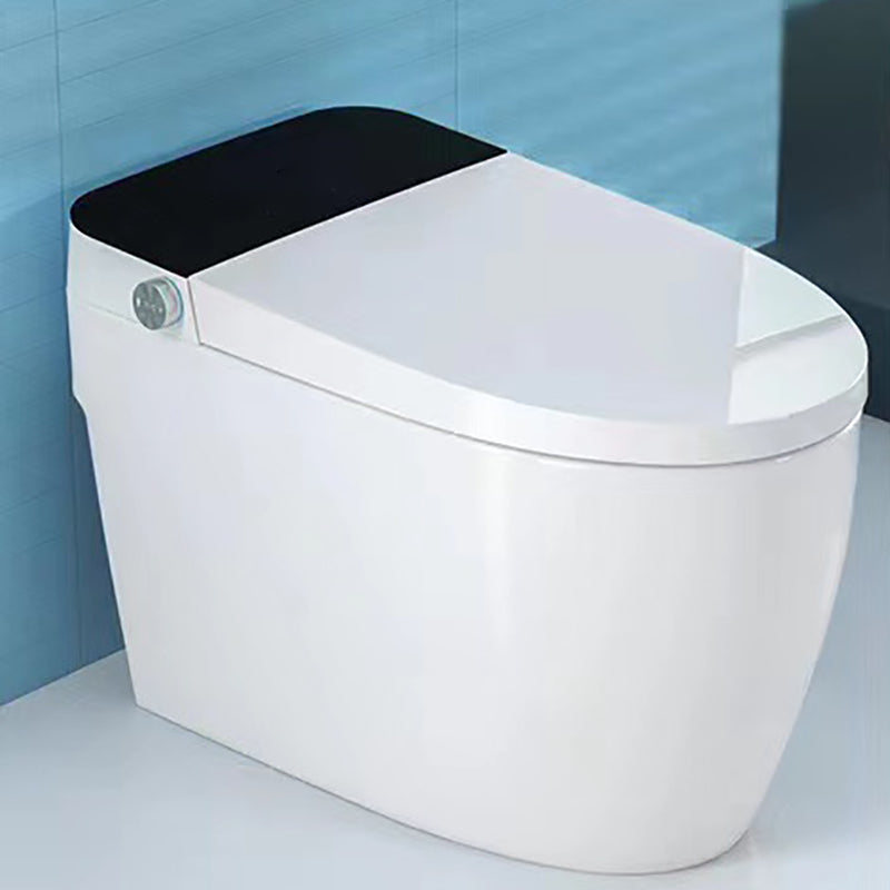 Contemporary White Heated Seat Floor Mount Bidet Round Smart Bidet Clearhalo 'Bathroom Remodel & Bathroom Fixtures' 'Bidets' 'Home Improvement' 'home_improvement' 'home_improvement_bidets' 'Toilets & Bidets' 6895109