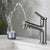 Pull-out Bathroom Sink Faucet Brass Contemporary Faucet with Water Hose Silver Gray Clearhalo 'Bathroom Remodel & Bathroom Fixtures' 'Bathroom Sink Faucets' 'Bathroom Sinks & Faucet Components' 'bathroom_sink_faucets' 'Home Improvement' 'home_improvement' 'home_improvement_bathroom_sink_faucets' 6895161