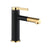 Glam Centerset Faucets Single Lever Handle Faucet for Bathroom Black-Gold 7.9" Clearhalo 'Bathroom Remodel & Bathroom Fixtures' 'Bathroom Sink Faucets' 'Bathroom Sinks & Faucet Components' 'bathroom_sink_faucets' 'Home Improvement' 'home_improvement' 'home_improvement_bathroom_sink_faucets' 6895187
