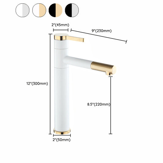 Glam Centerset Faucets Single Lever Handle Faucet for Bathroom Clearhalo 'Bathroom Remodel & Bathroom Fixtures' 'Bathroom Sink Faucets' 'Bathroom Sinks & Faucet Components' 'bathroom_sink_faucets' 'Home Improvement' 'home_improvement' 'home_improvement_bathroom_sink_faucets' 6895191