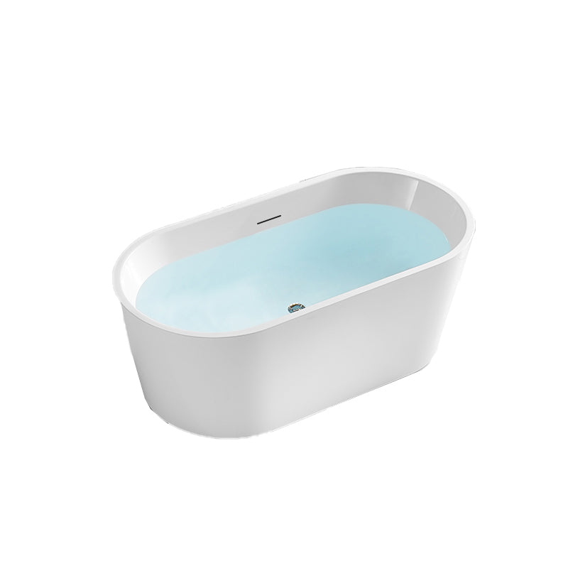Acrylic Soaking Bathtub Antique Finish Stand Alone Oval Bath Tub Clearhalo 'Bathroom Remodel & Bathroom Fixtures' 'Bathtubs' 'Home Improvement' 'home_improvement' 'home_improvement_bathtubs' 'Showers & Bathtubs' 6895598