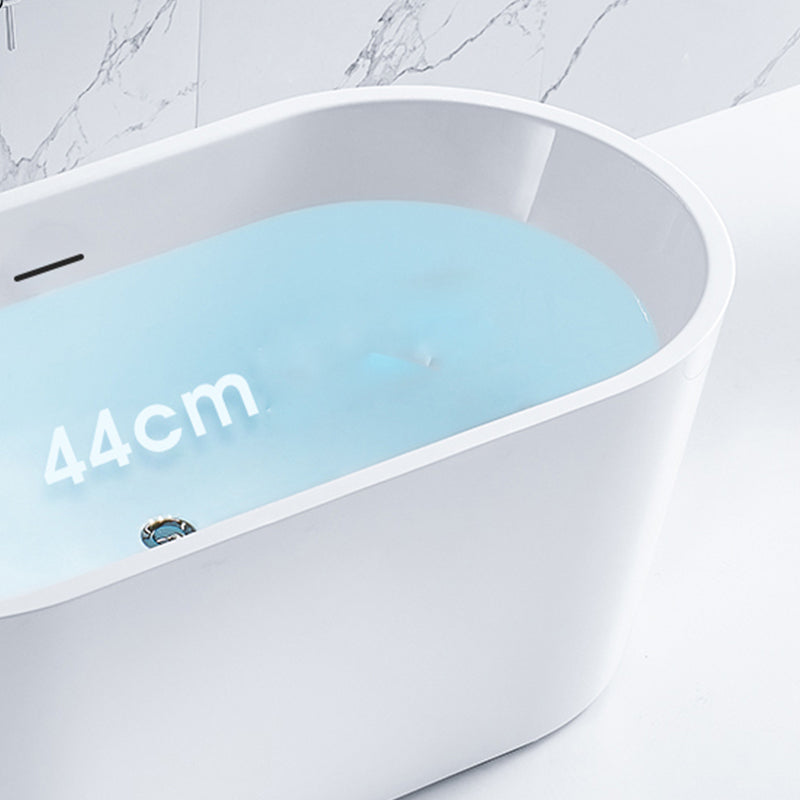 Acrylic Soaking Bathtub Antique Finish Stand Alone Oval Bath Tub Clearhalo 'Bathroom Remodel & Bathroom Fixtures' 'Bathtubs' 'Home Improvement' 'home_improvement' 'home_improvement_bathtubs' 'Showers & Bathtubs' 6895600