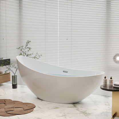 Acrylic Soaking Bathtub Antique Finish Single Slipper Bath Tub Tub Clearhalo 'Bathroom Remodel & Bathroom Fixtures' 'Bathtubs' 'Home Improvement' 'home_improvement' 'home_improvement_bathtubs' 'Showers & Bathtubs' 6895625