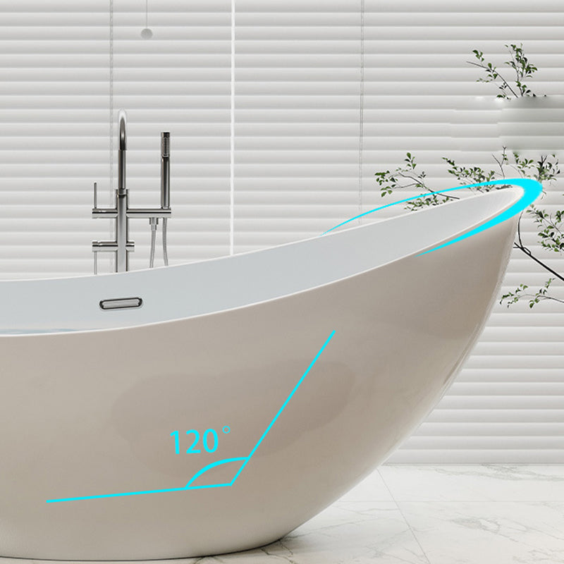 Acrylic Soaking Bathtub Antique Finish Single Slipper Bath Tub Clearhalo 'Bathroom Remodel & Bathroom Fixtures' 'Bathtubs' 'Home Improvement' 'home_improvement' 'home_improvement_bathtubs' 'Showers & Bathtubs' 6895630