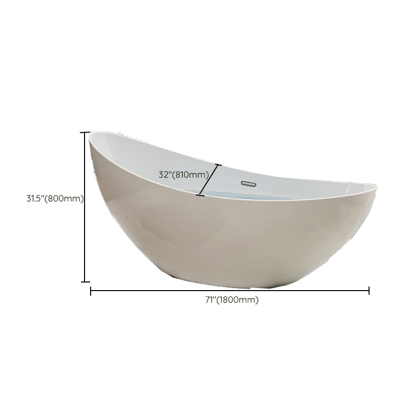 Acrylic Soaking Bathtub Antique Finish Single Slipper Bath Tub Clearhalo 'Bathroom Remodel & Bathroom Fixtures' 'Bathtubs' 'Home Improvement' 'home_improvement' 'home_improvement_bathtubs' 'Showers & Bathtubs' 6895639